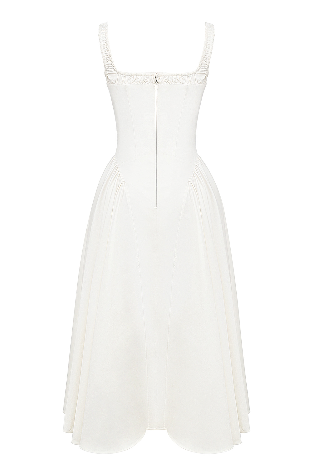 Dorothy  White Cotton Midi Sundress — image 14