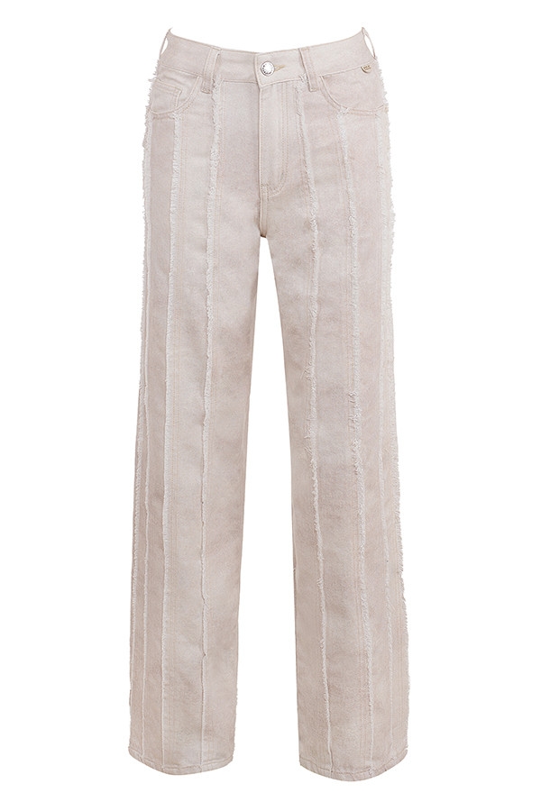 Mistress Rocks Cream Dusty Print Frayed Jeans - SALE — image 10