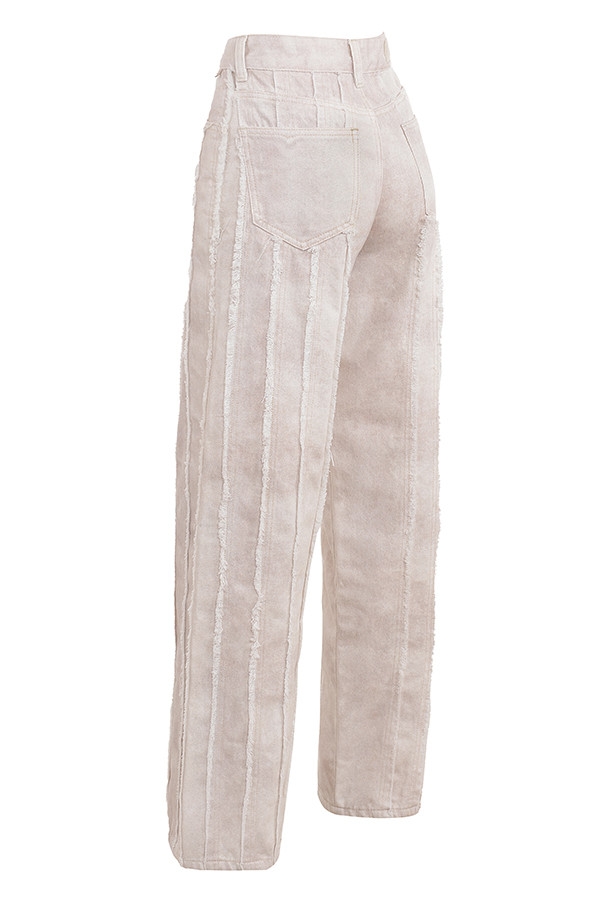Mistress Rocks Cream Dusty Print Frayed Jeans - SALE — image 11