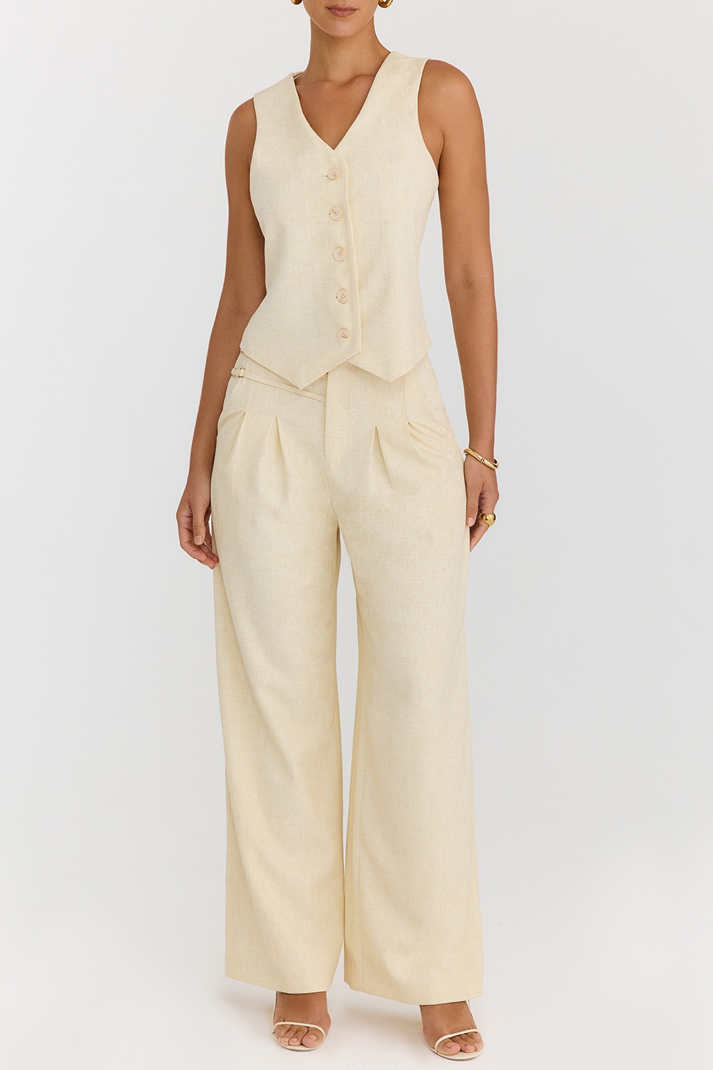 Mistress Rocks Butterscotch Pleated Trousers - SALE — image 3