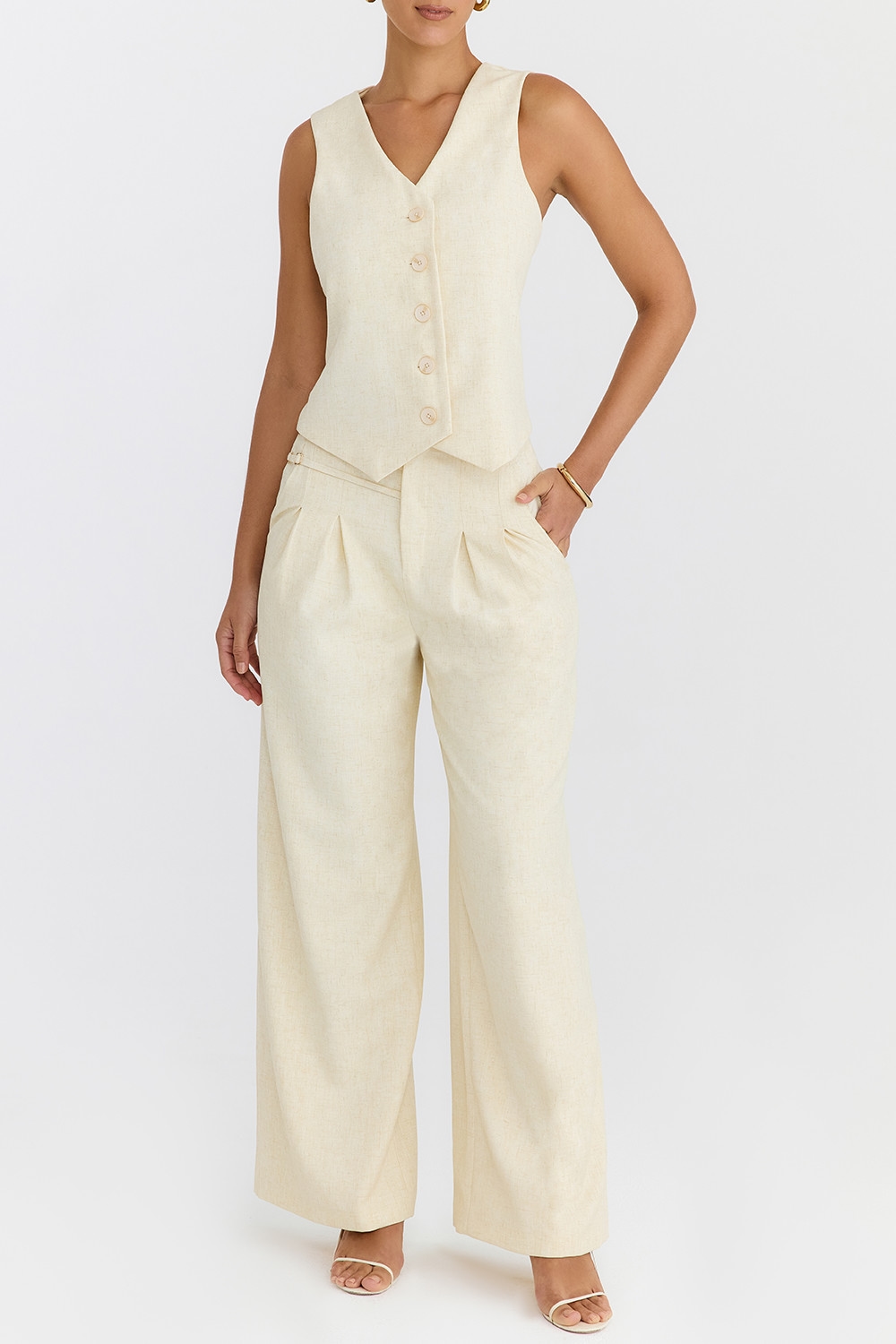 Mistress Rocks Butterscotch Pleated Trousers - SALE — image 4