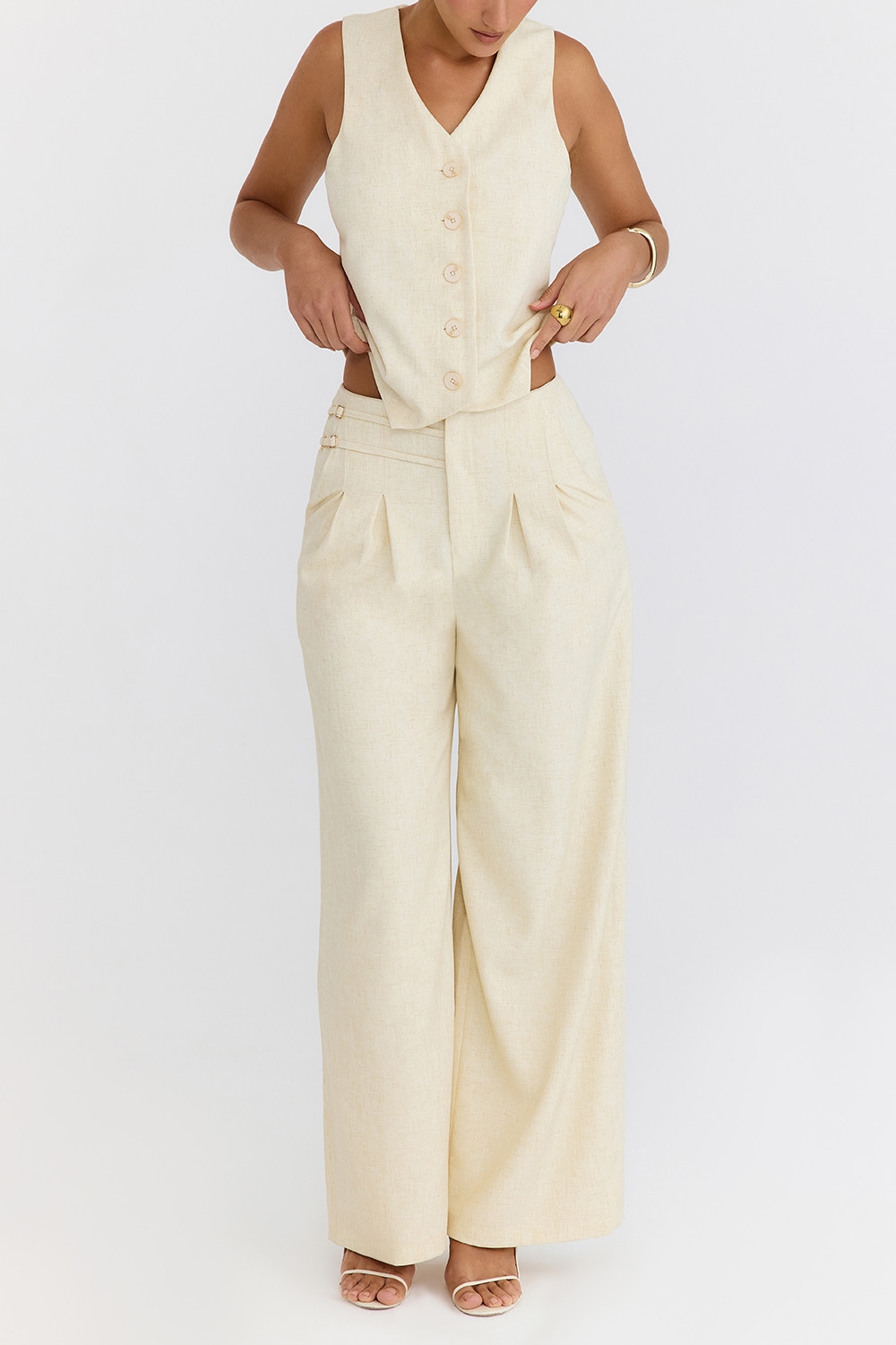 Mistress Rocks Butterscotch Pleated Trousers - SALE — image 6