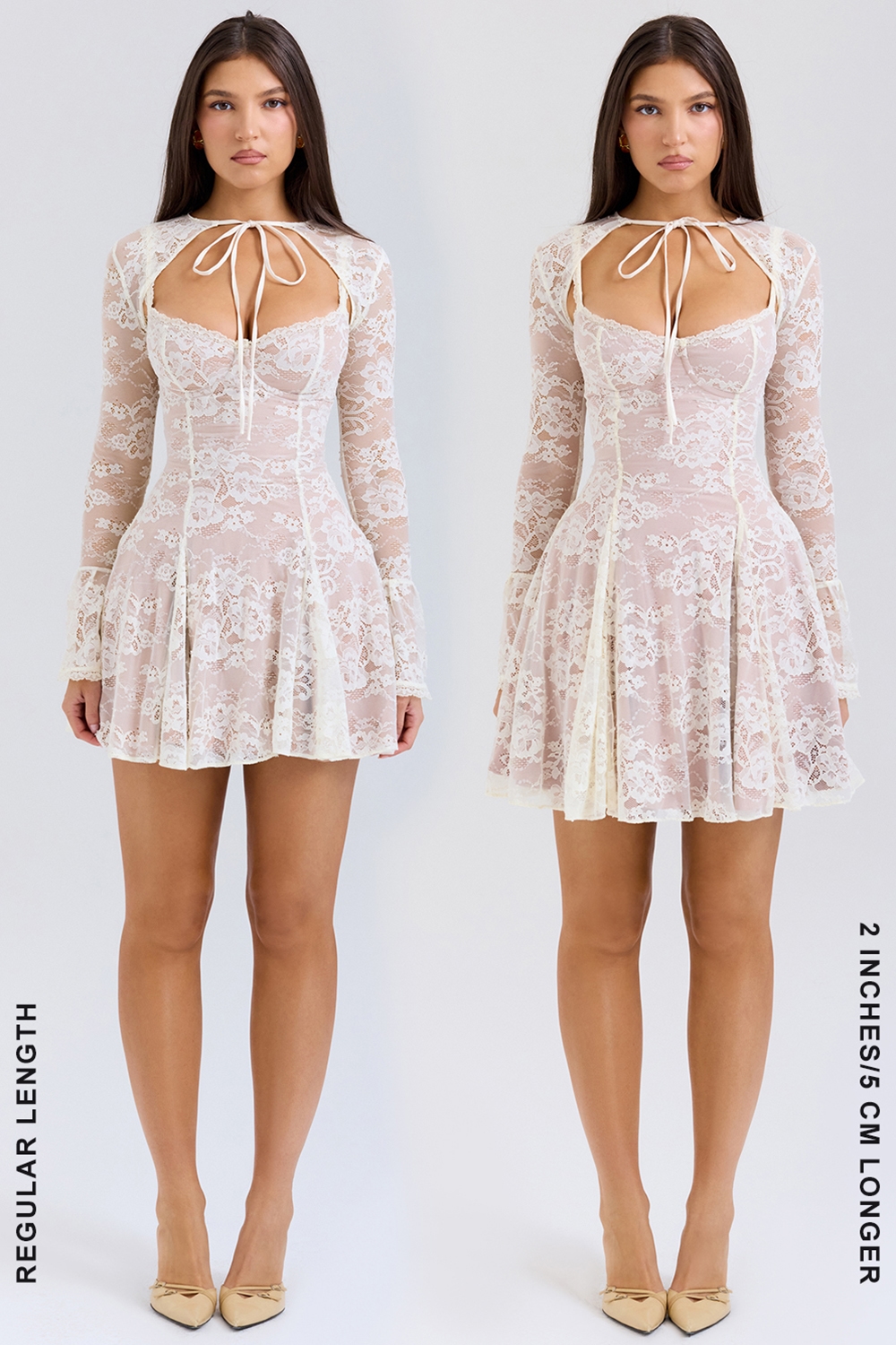 Alice  Vintage Cream Lace Mini Dress — image 8