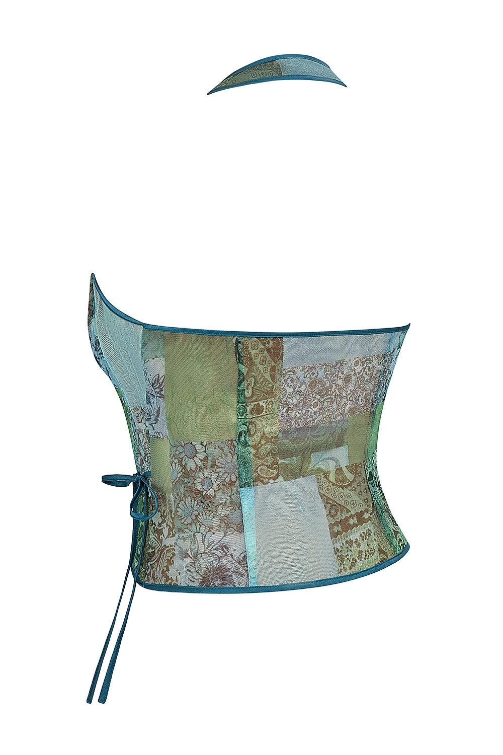 Mistress Rocks Ocean Teal Print Wrap Halter Top - SALE — image 13