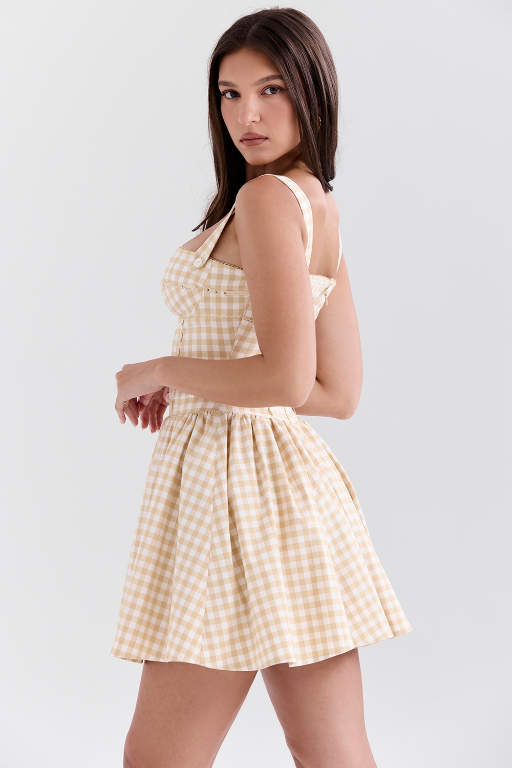 Isadora  Gingerbread Gingham Mini Dress — image 7