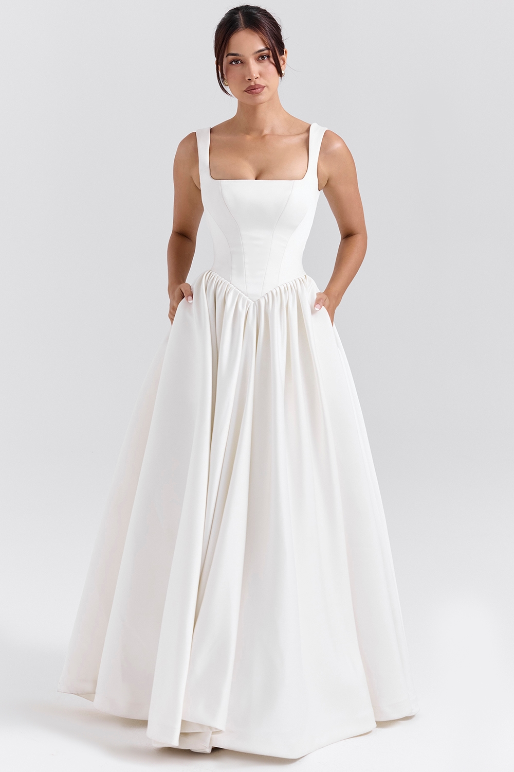 Lillianna  Ivory Italian Satin Corset Bridal Gown — image 2