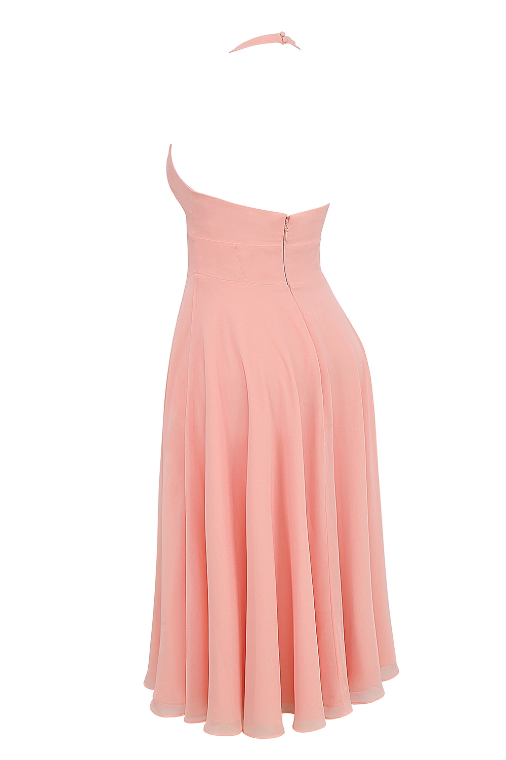 Solada  Peach Georgette Halter Sundress — image 11