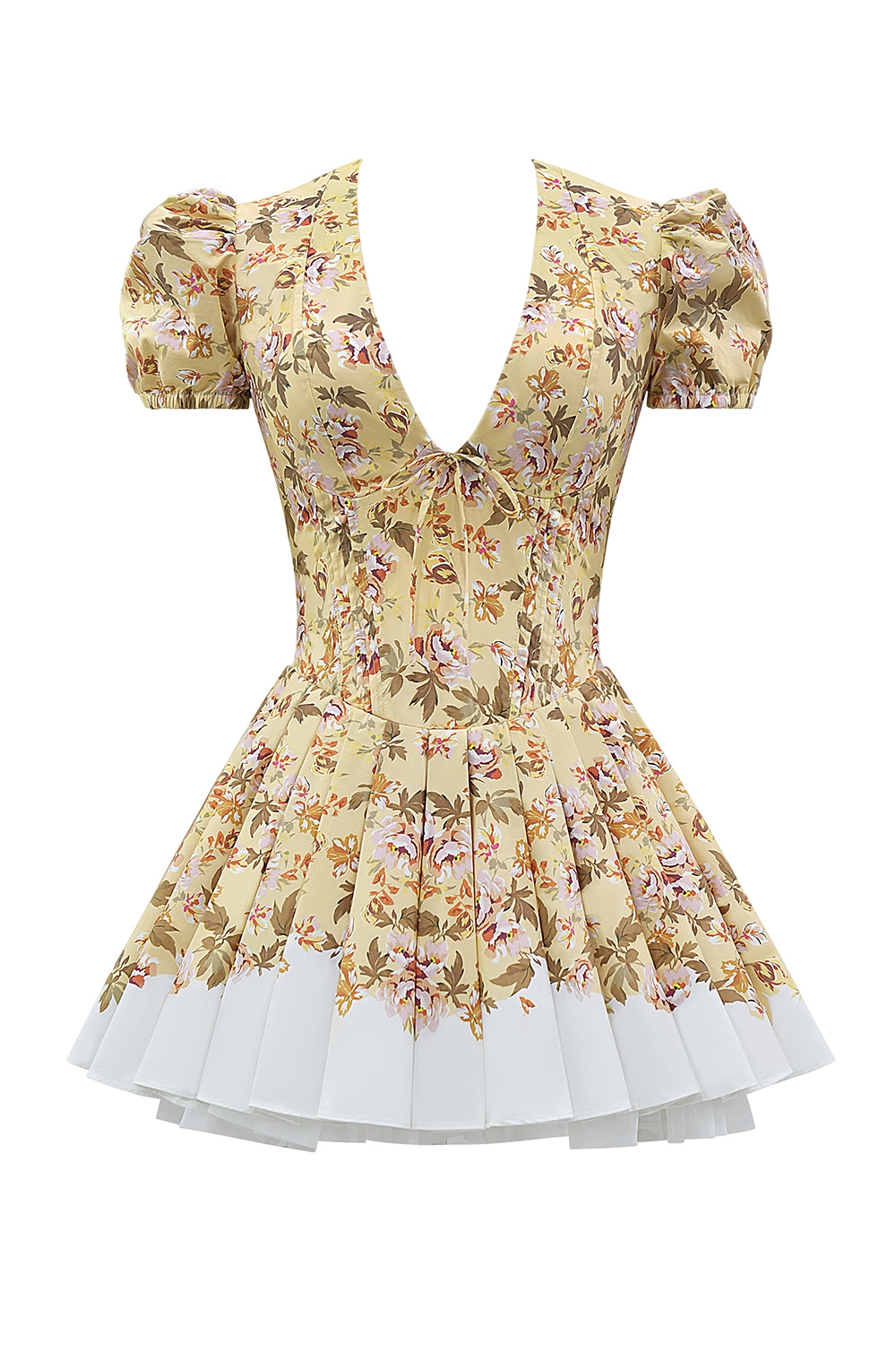 Imani  Honeyflower Print Pleated Cotton Mini Dress — image 14