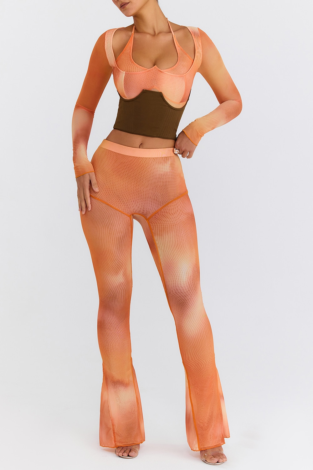 Mistress Rocks Orange Ombre Flared Trousers - SALE — image 4