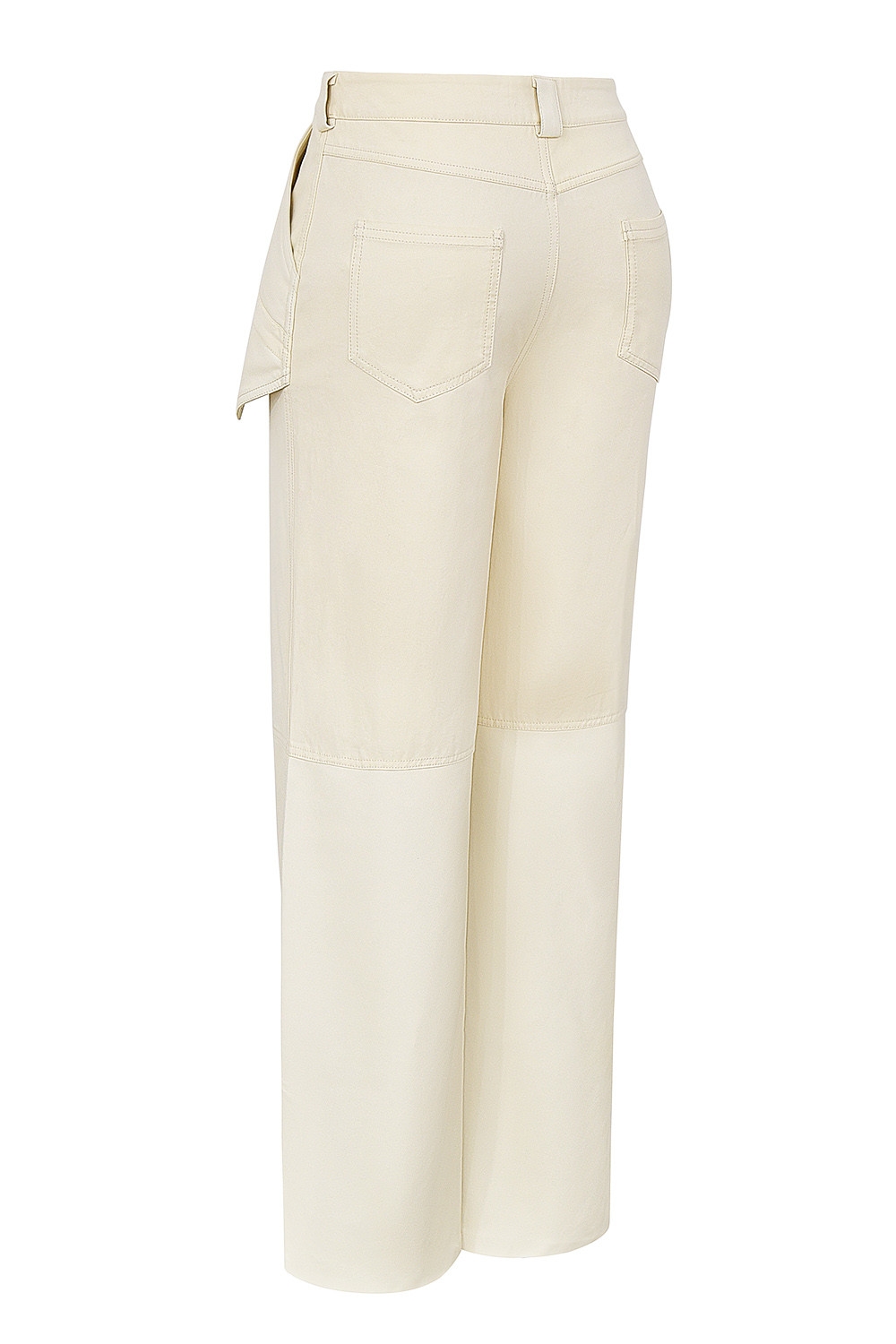 Mistress Rocks Cream Vegan Leather Panelled Trousers - SALE — image 11