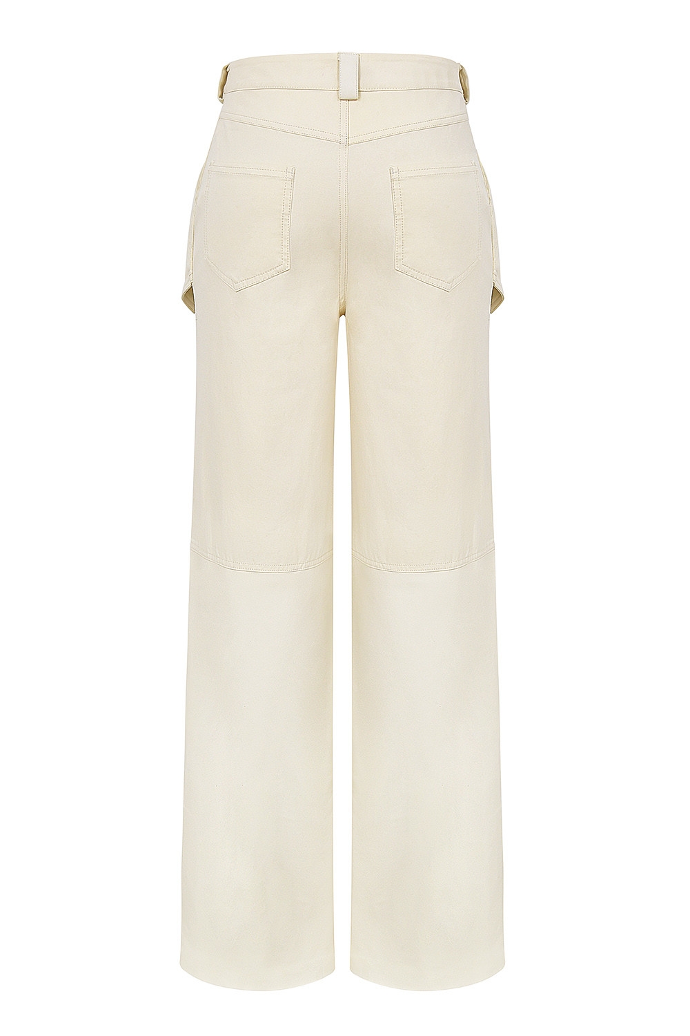 Mistress Rocks Cream Vegan Leather Panelled Trousers - SALE — image 12