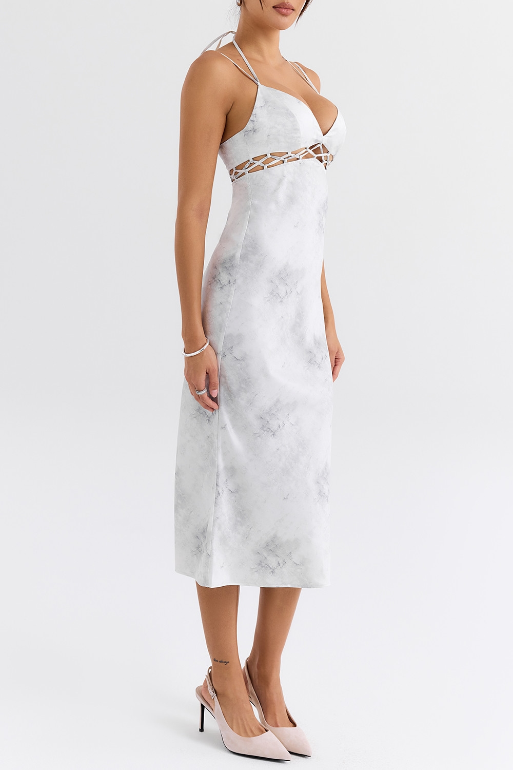 Mistress Rocks Marble Satin Slip Dress - SALE — image 7