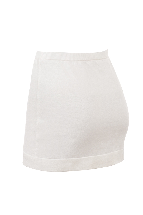 Asher  Ivory Cashmere Mini Skirt — image 12