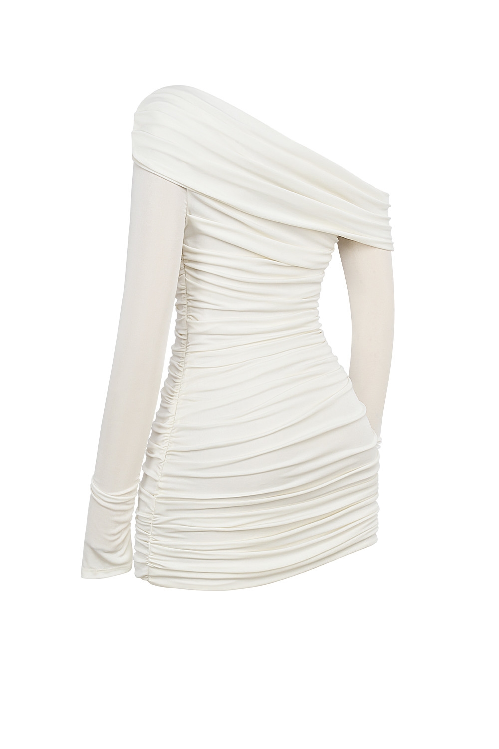 Mistress Rocks Ivory Gathered Off Shoulder Mini Dress - SALE — image 11