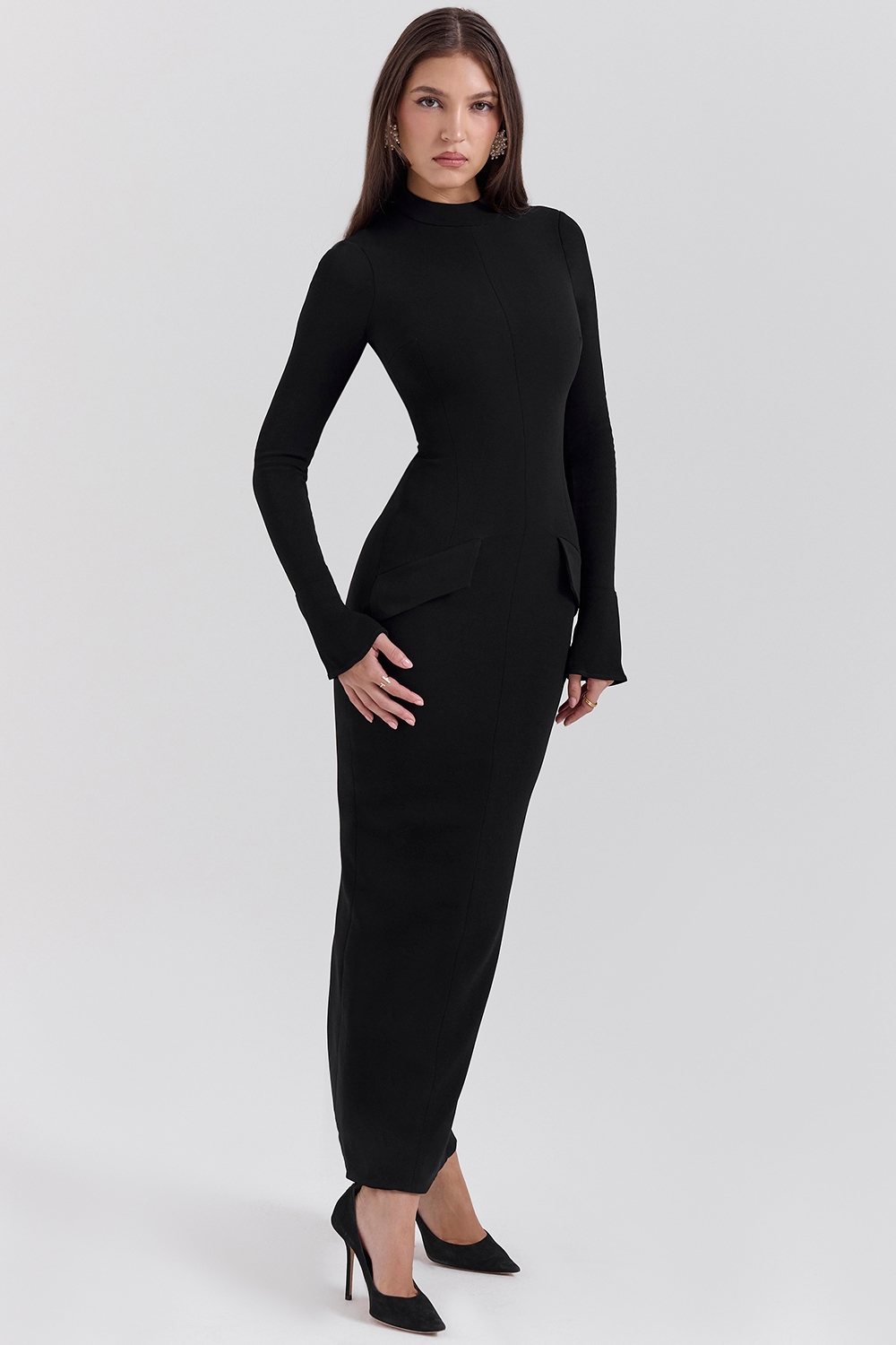Marie-Louise  Black Turtleneck Maxi Dress — image 5