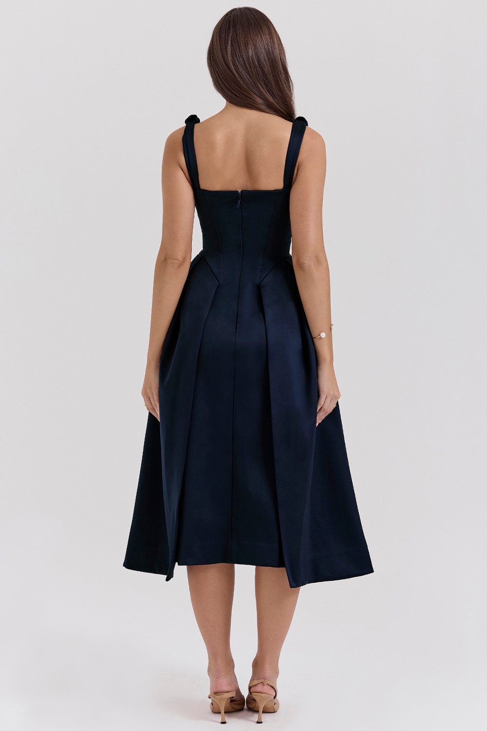Paloma  Midnight Twist Strap Satin Midi Dress — image 7