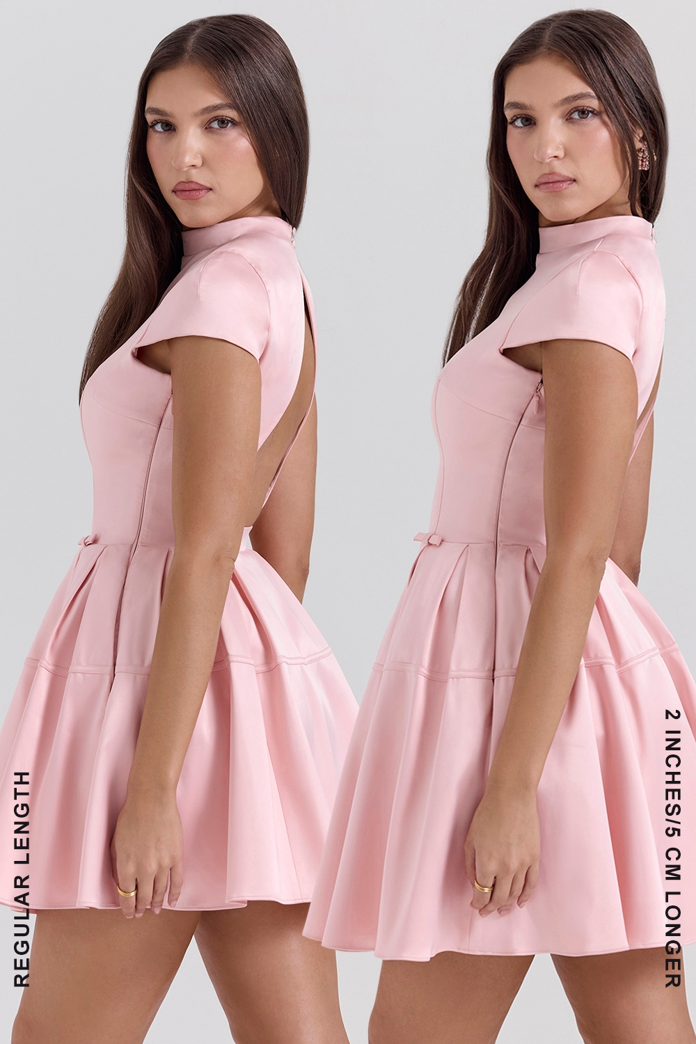 Saida  Parisian Pink Backless Mini Dress — image 9