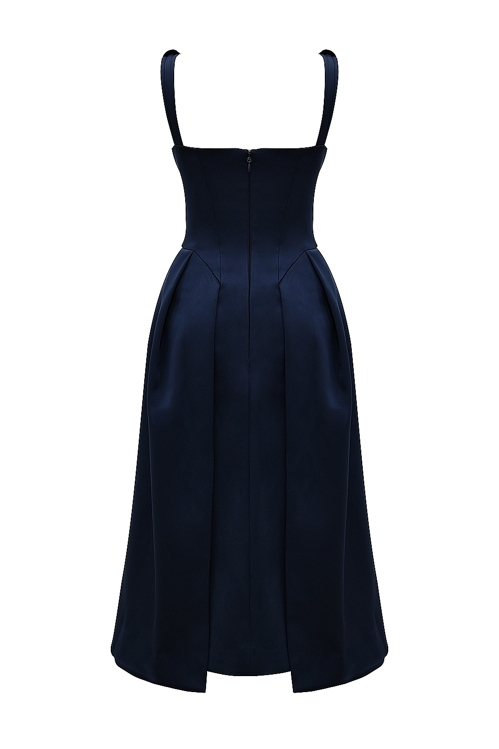 Paloma  Midnight Twist Strap Satin Midi Dress — image 11