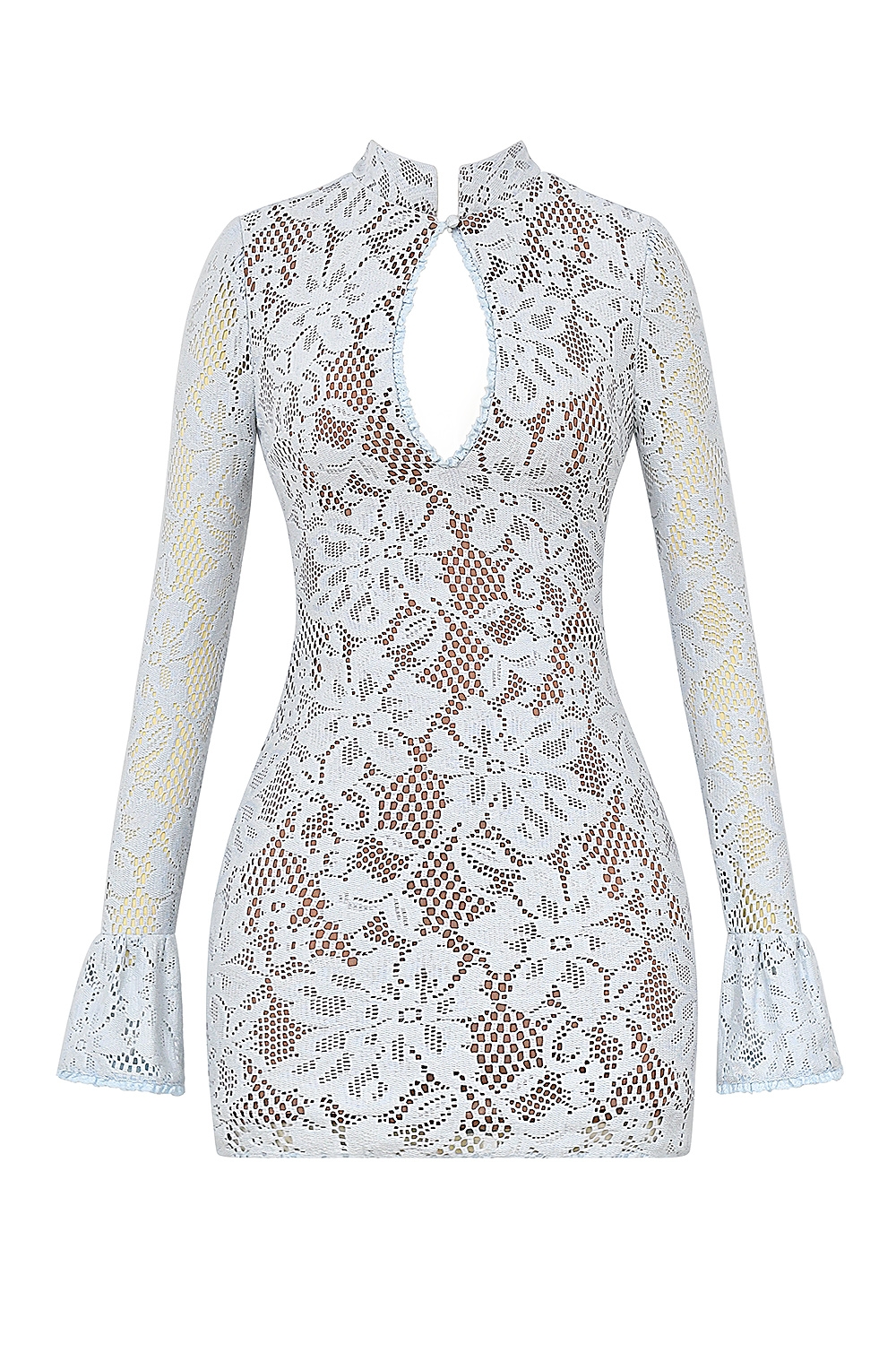 Brianna  Bluebell Keyhole Lace Mini Dress — image 14