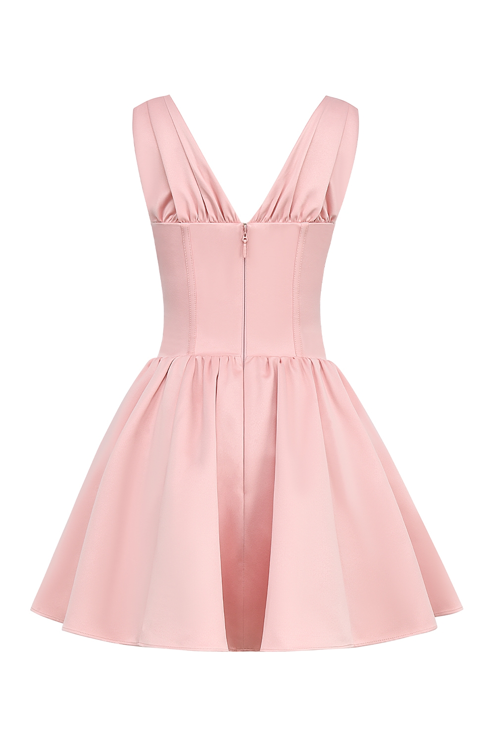 Emmeliette  Powder Pink Satin Mini Dress — image 16