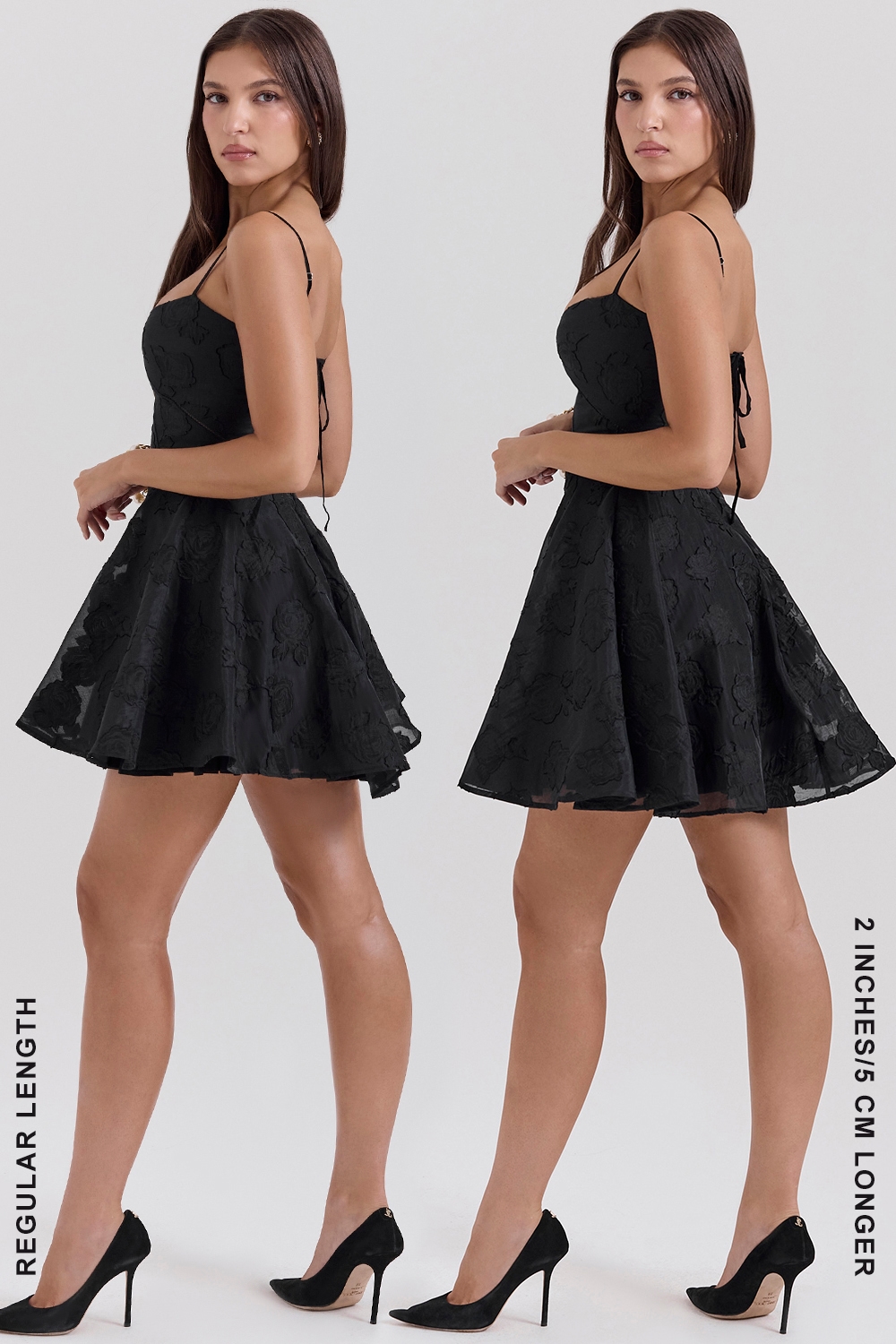 Serenita  Black Floral Lace Back Mini Dress — image 9