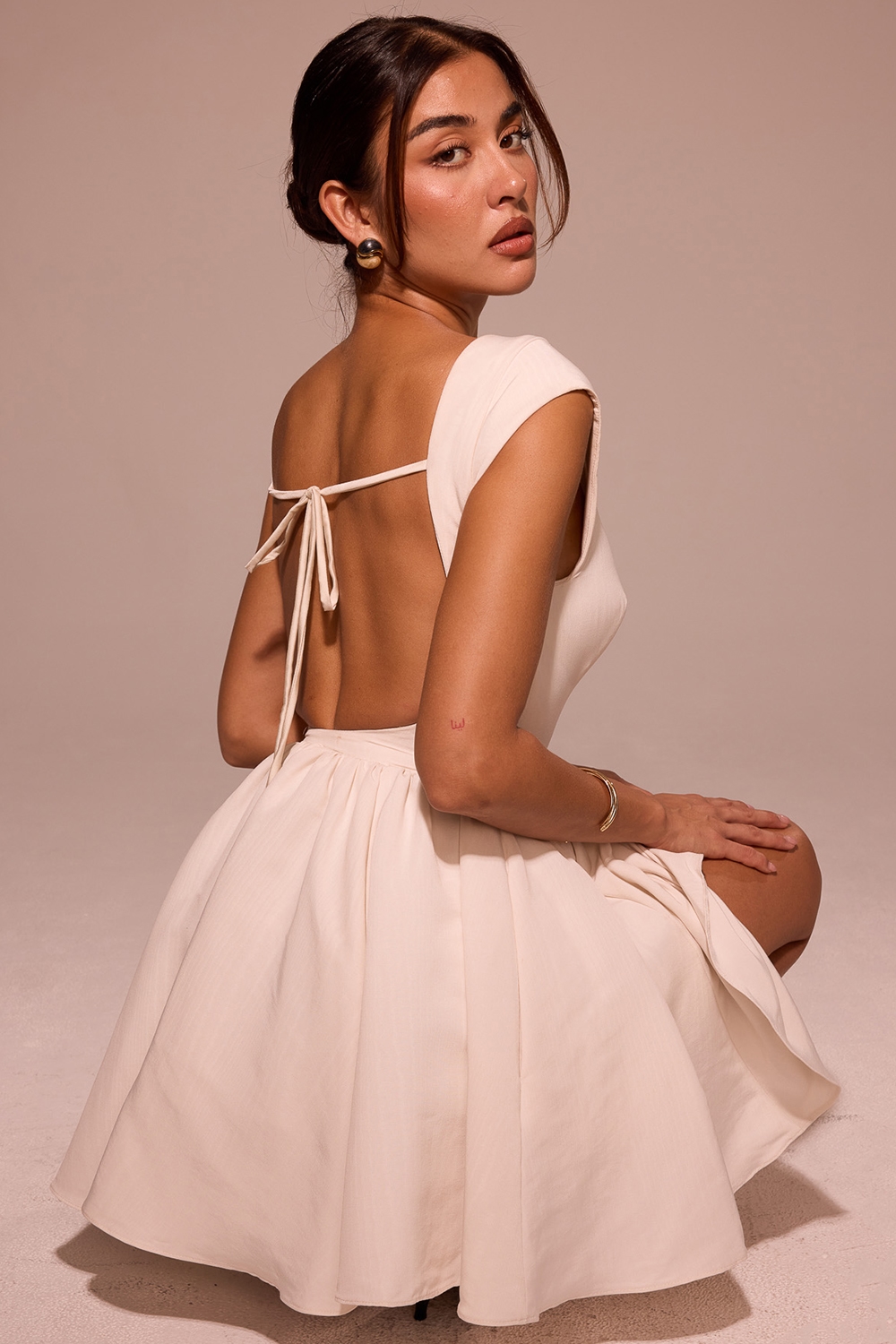 Enchant  White Open Back Mini Dress — image 10
