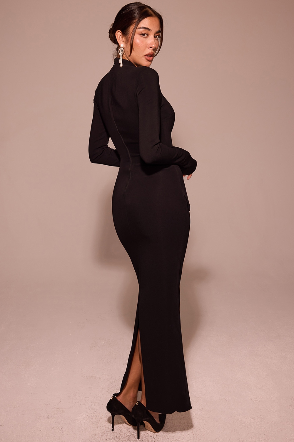 Marie-Louise  Black Turtleneck Maxi Dress — image 8
