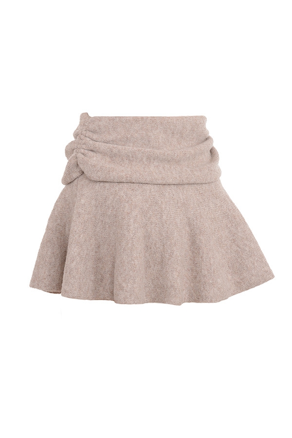 Mistress Rocks Biscuit Knit Fold Over Mini Skirt - SALE — image 12