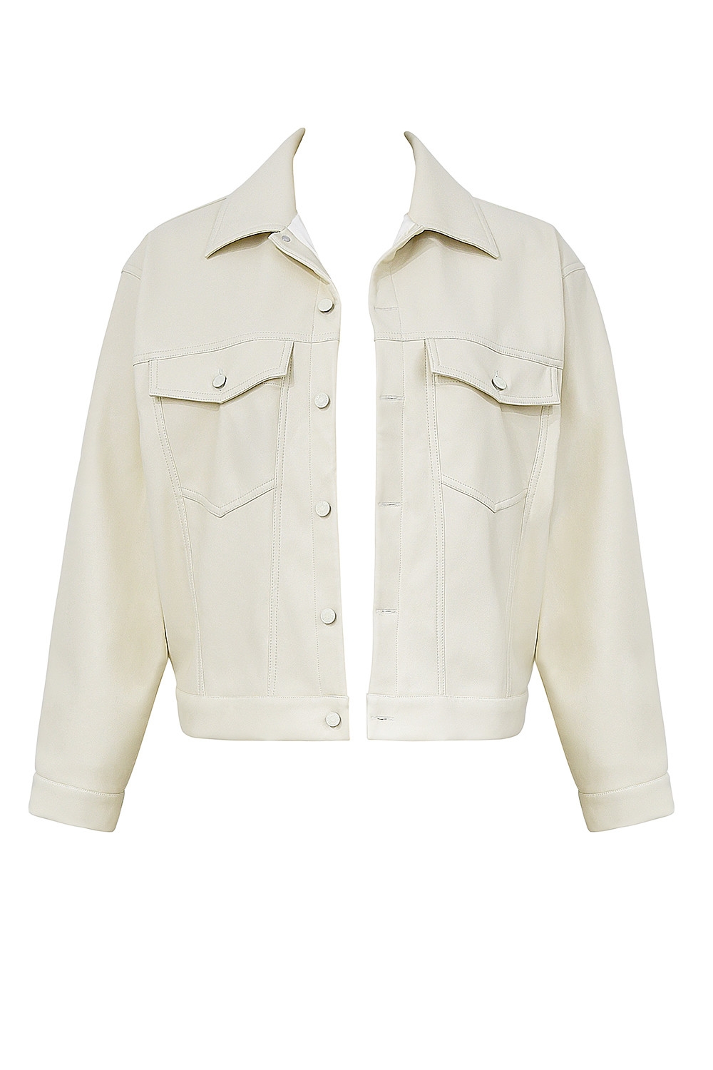 Mistress Rocks Cream Vegan Leather Jacket - SALE — image 11