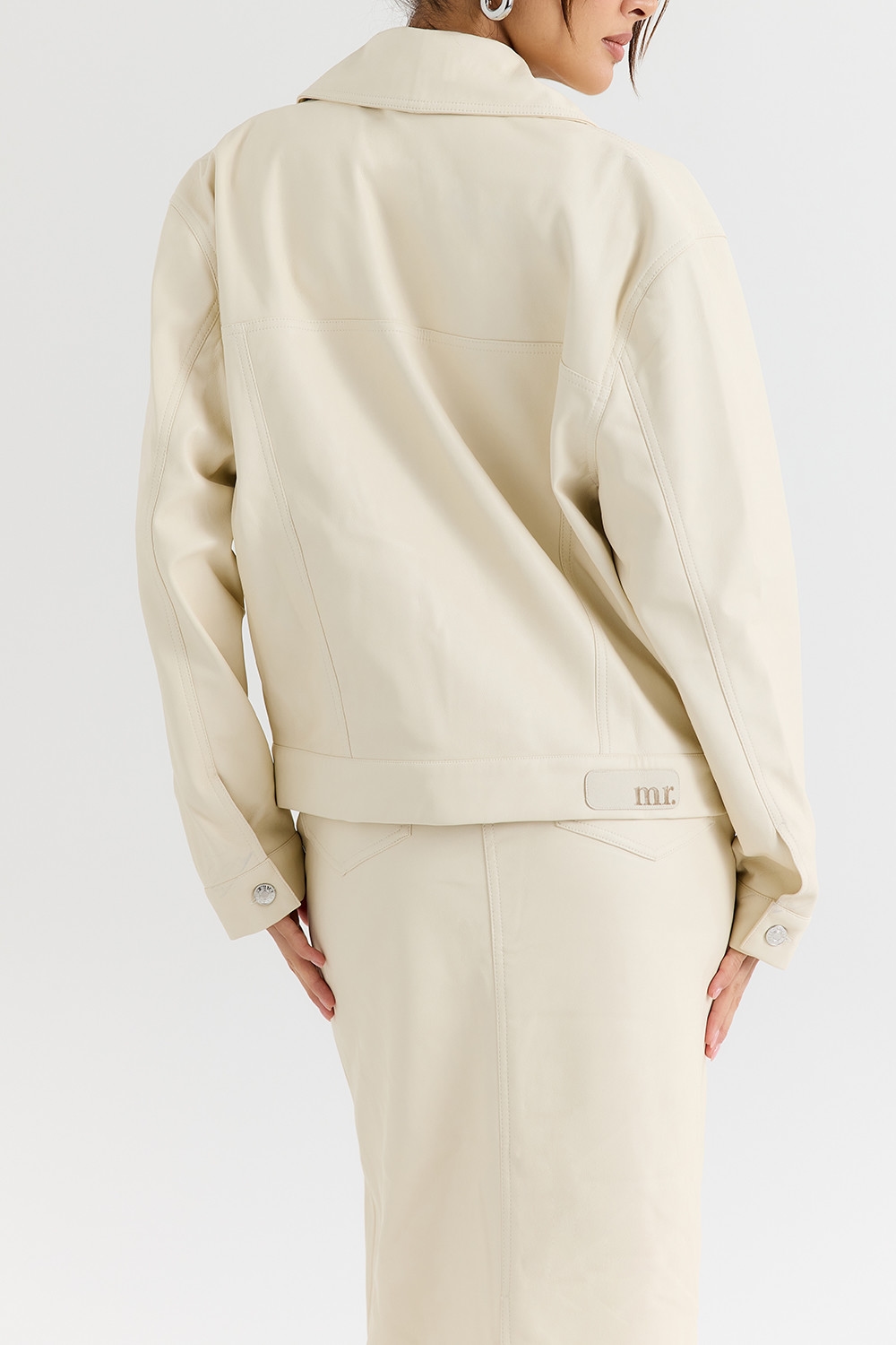 Mistress Rocks Cream Vegan Leather Jacket - SALE — image 8