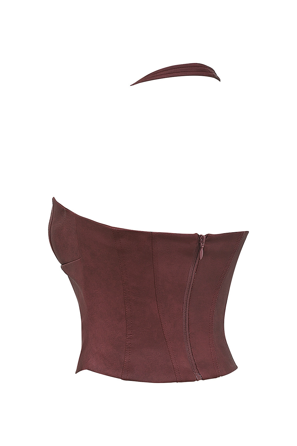 Mistress Rocks Cherry Vegan Leather Halter Corset Top - SALE — image 12