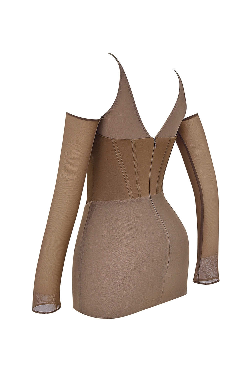Mistress Rocks Dusty Brown Corset Mini Dress - SALE — image 9