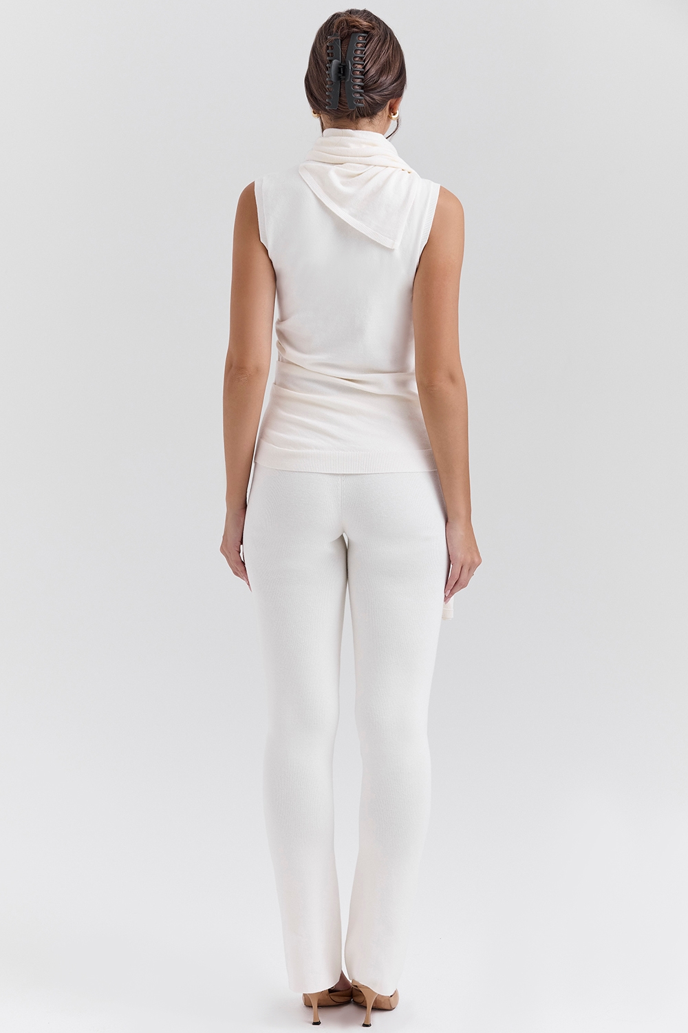Wren  Ivory Cashmere Slim Cigarette Pants — image 7