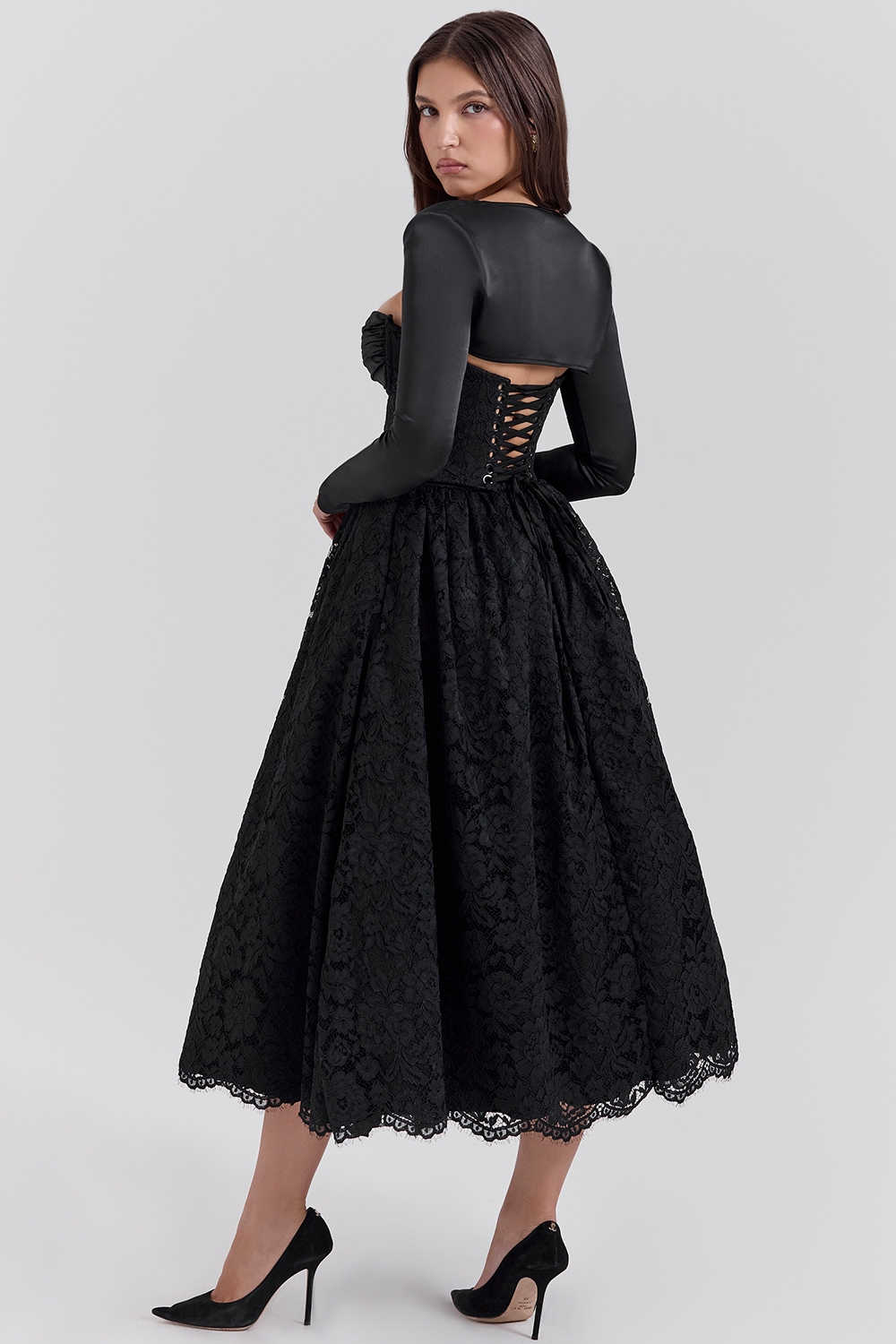 Duchess  Black Lace Corset, Skirt and Bolero — image 5