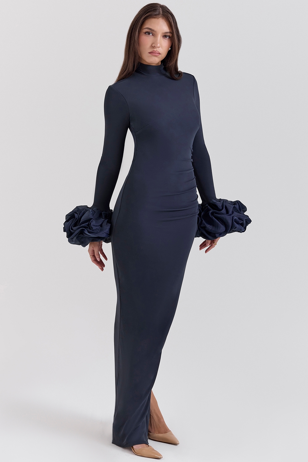 Fabienne  Midnight Ruffle Sleeve Maxi Dress — image 7
