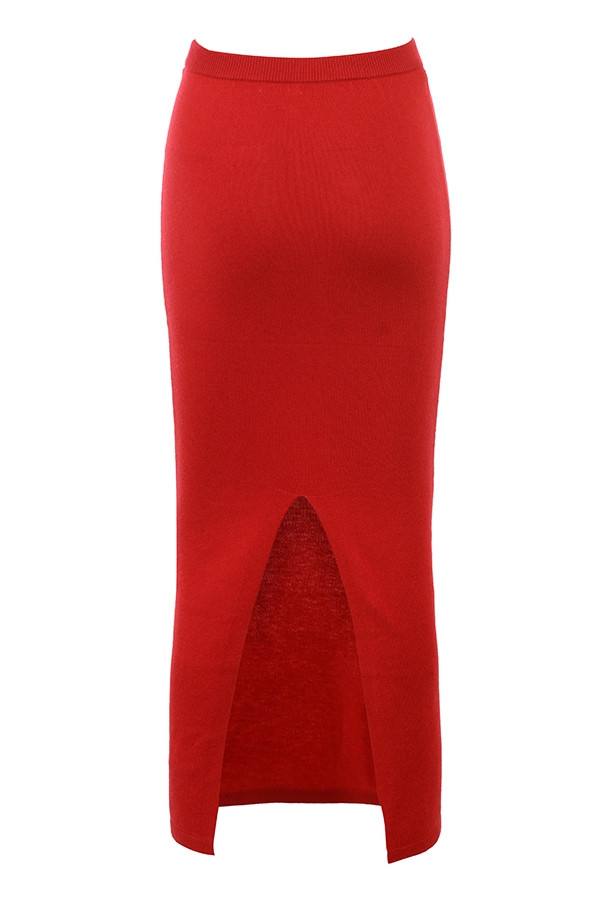 Faith  Holly Red Cashmere Blend Midi Skirt — image 10