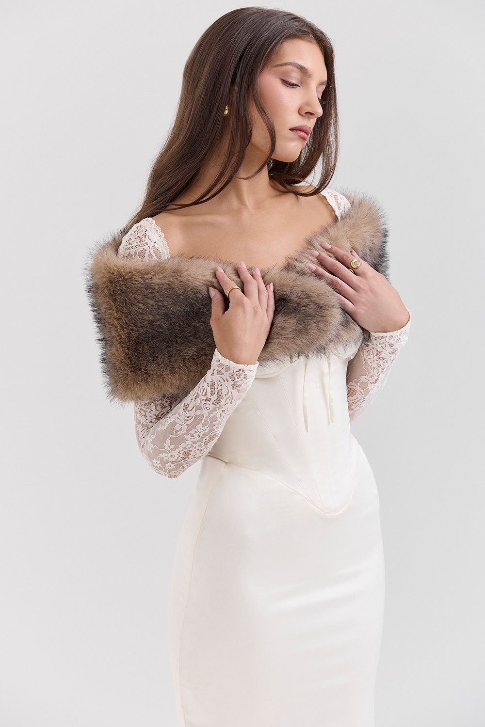 Ashly  Faux Fox Fur Shawl — image 3