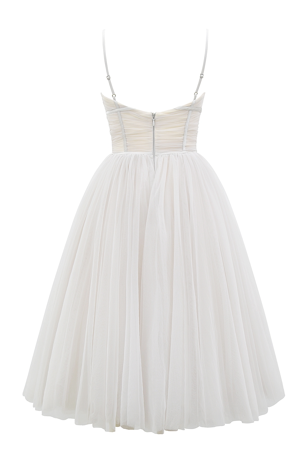 Countess  French Dove Tulle Midi Dress — image 12