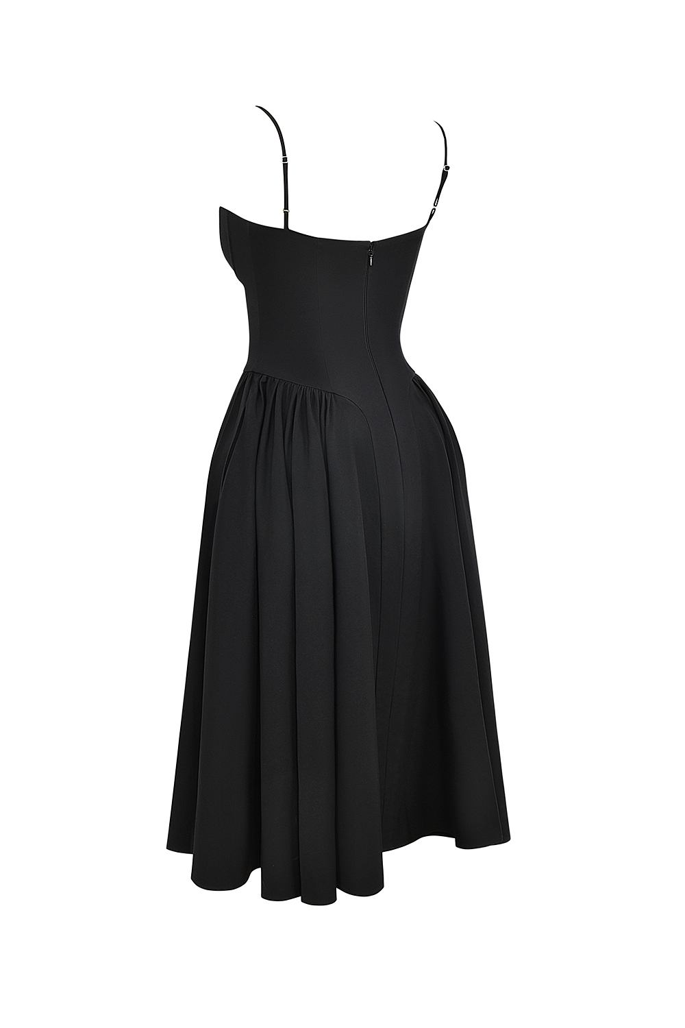 Samaria  Black Corset Midi Dress — image 9