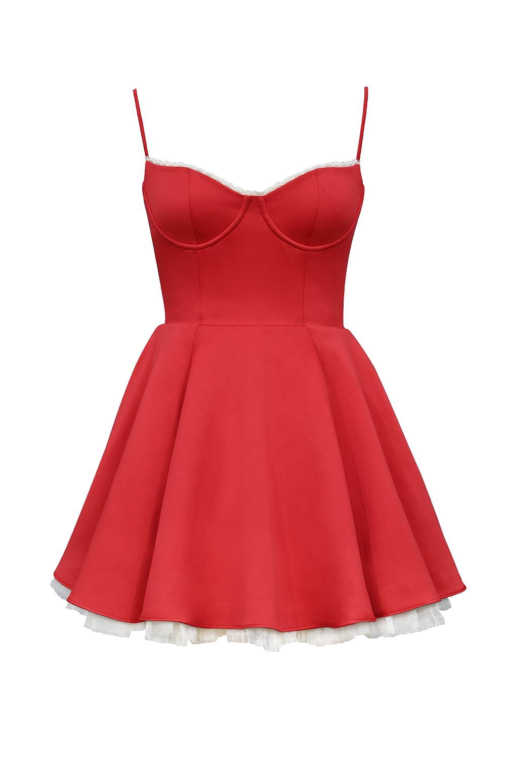 Minimoiselle  Holly Red Satin Tulle Mini Dress — image 11