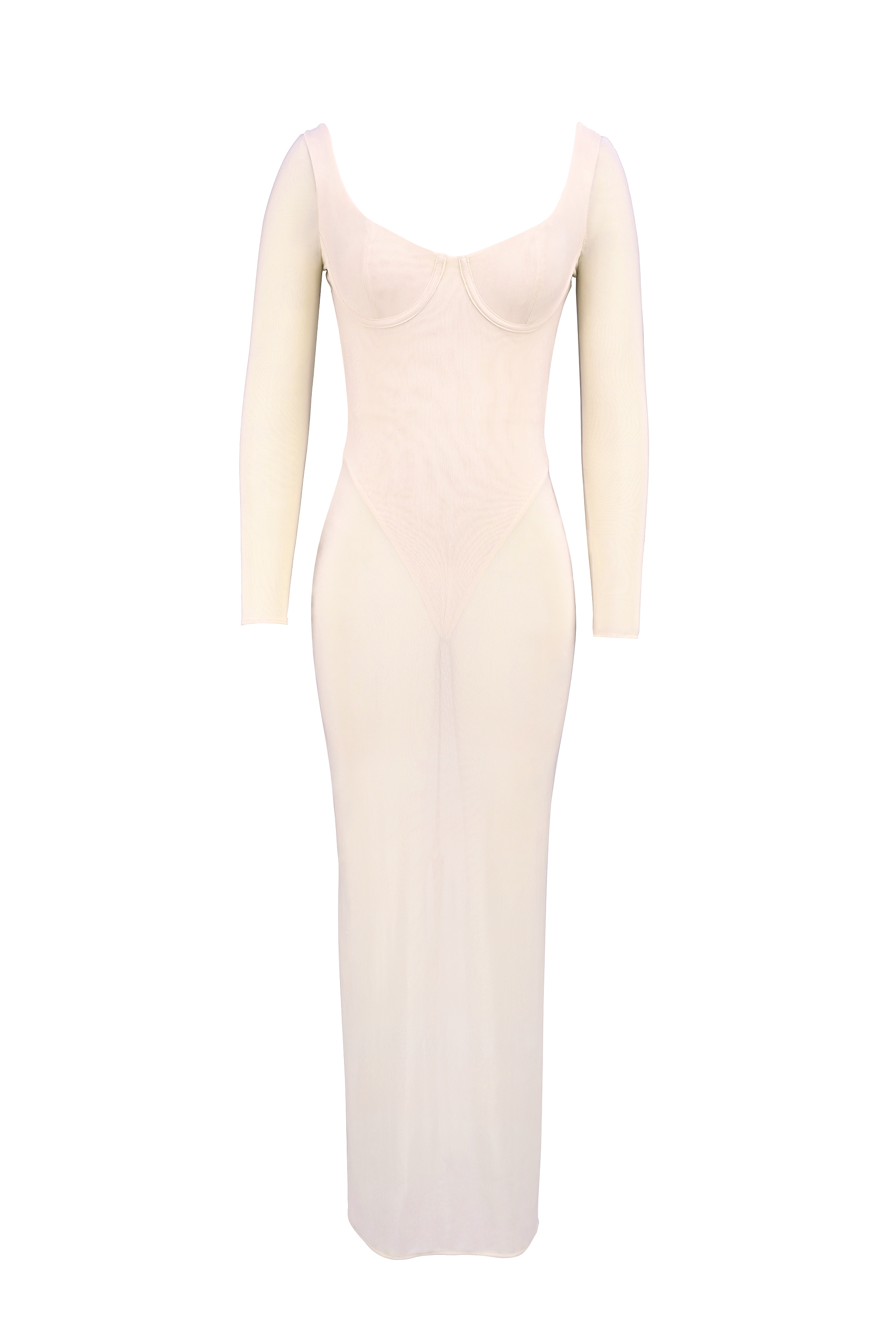 Everly  Blush Mesh Maxi Dress with Bodysuit — image 12