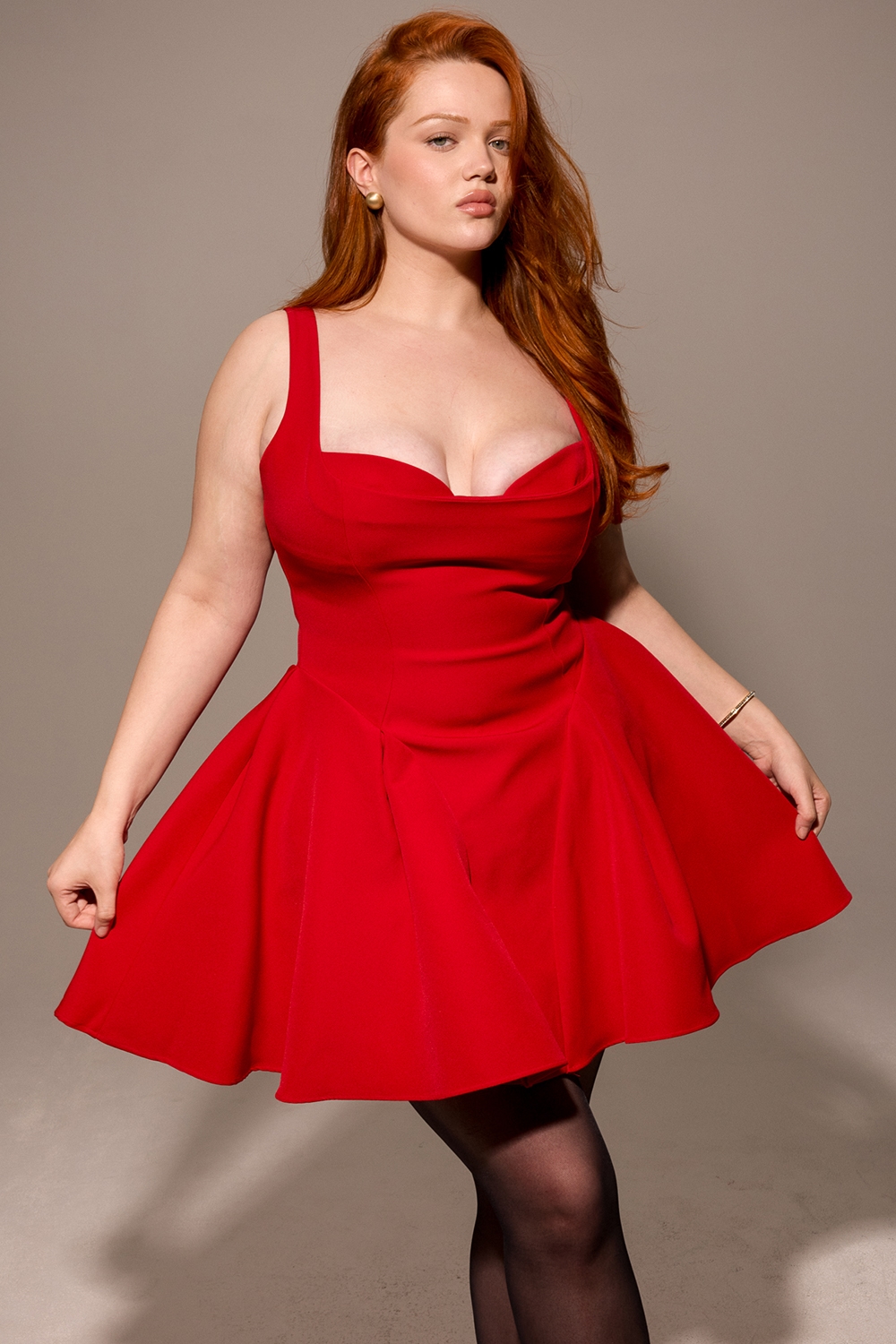 Bunny  Holly Red Crepe Mini Dress — image 9
