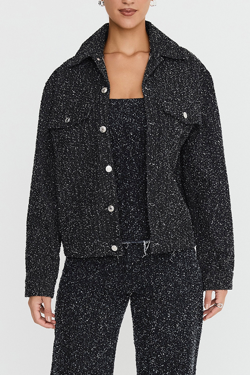 Mistress Rocks Distressed Black Denim Jacket - SALE