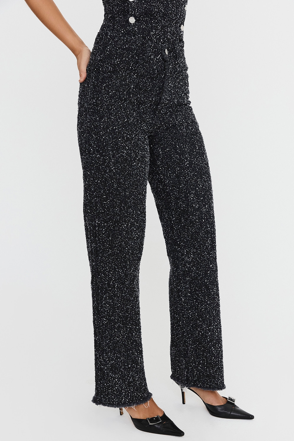 Mistress Rocks Distressed Black Denim Baggy Jeans - SALE — image 4