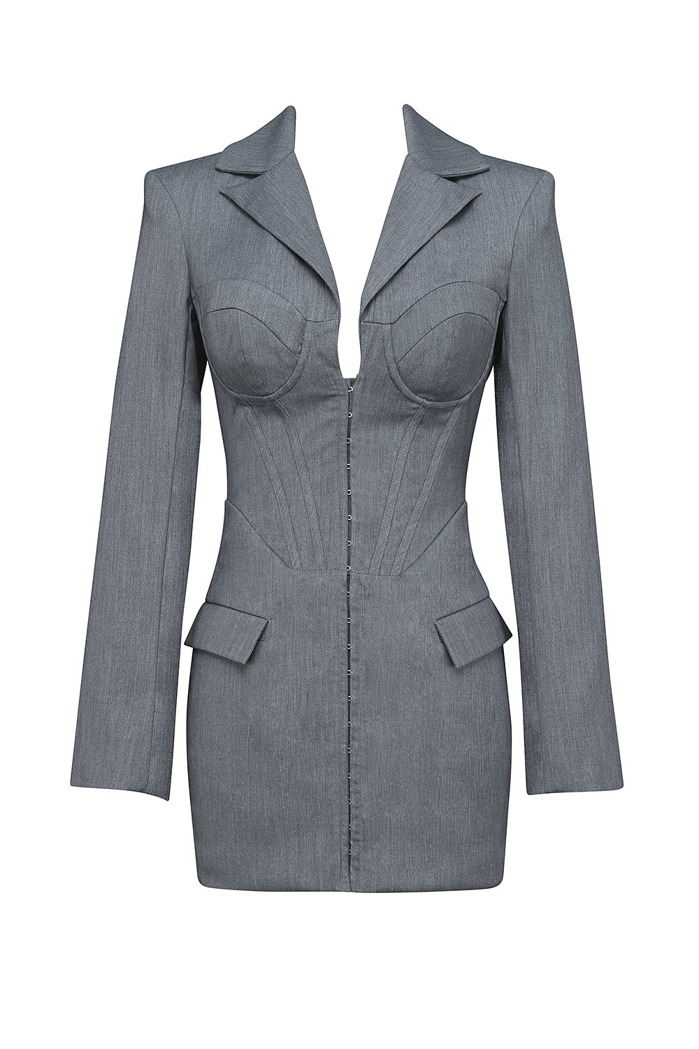 Mistress Rocks Dove Grey Corset Blazer Mini Dress - SALE — image 10