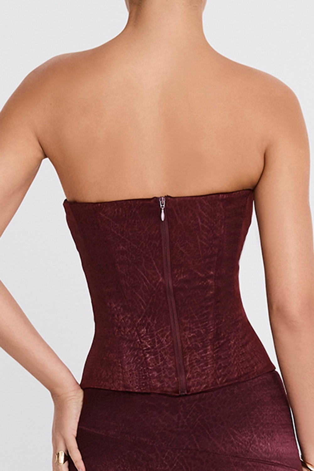 Mistress Rocks Dark Cherry Strapless Corset - SALE — image 6