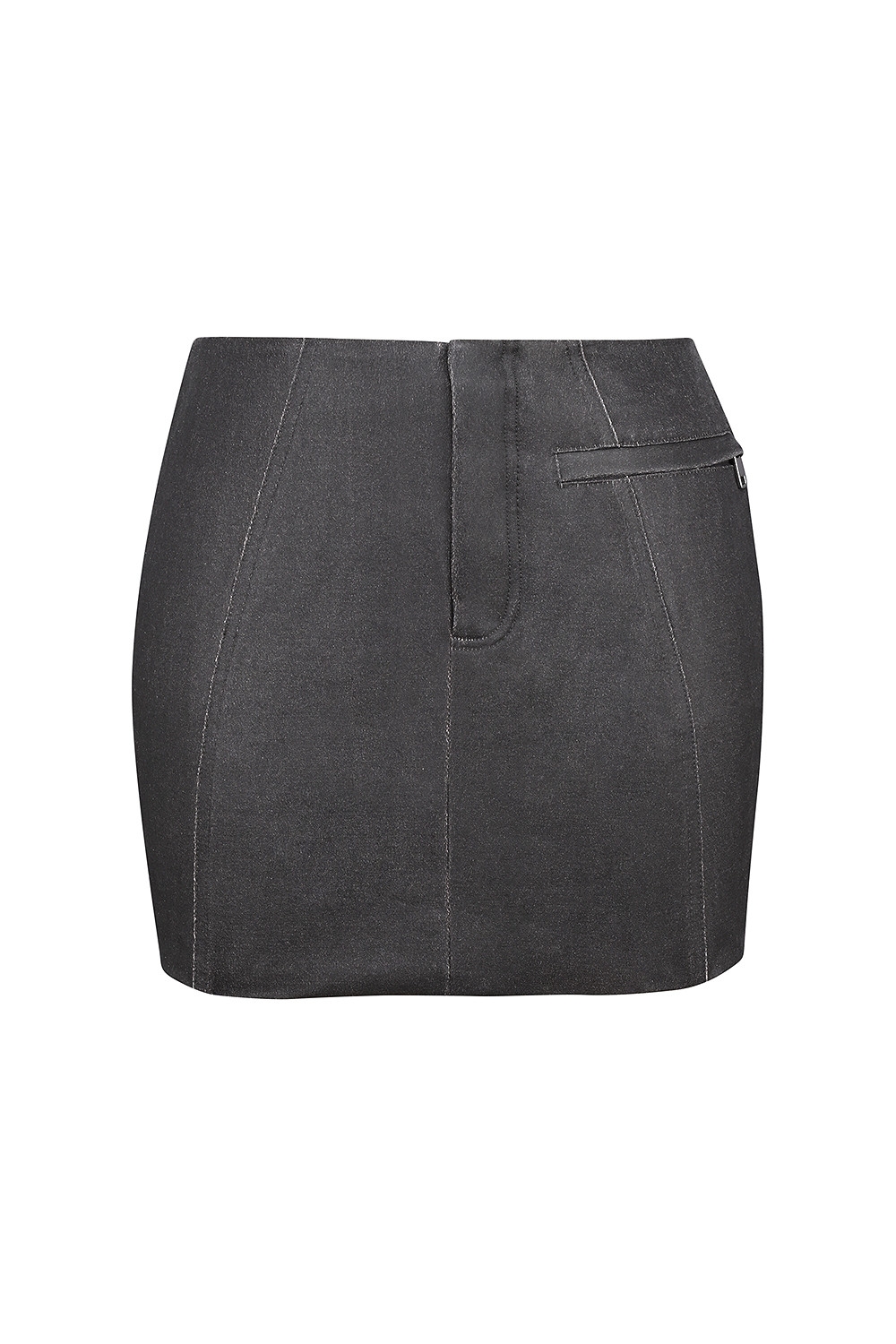 Mistress Rocks Vintage Cocoa Waxed Cotton Mini Skirt - SALE — image 11