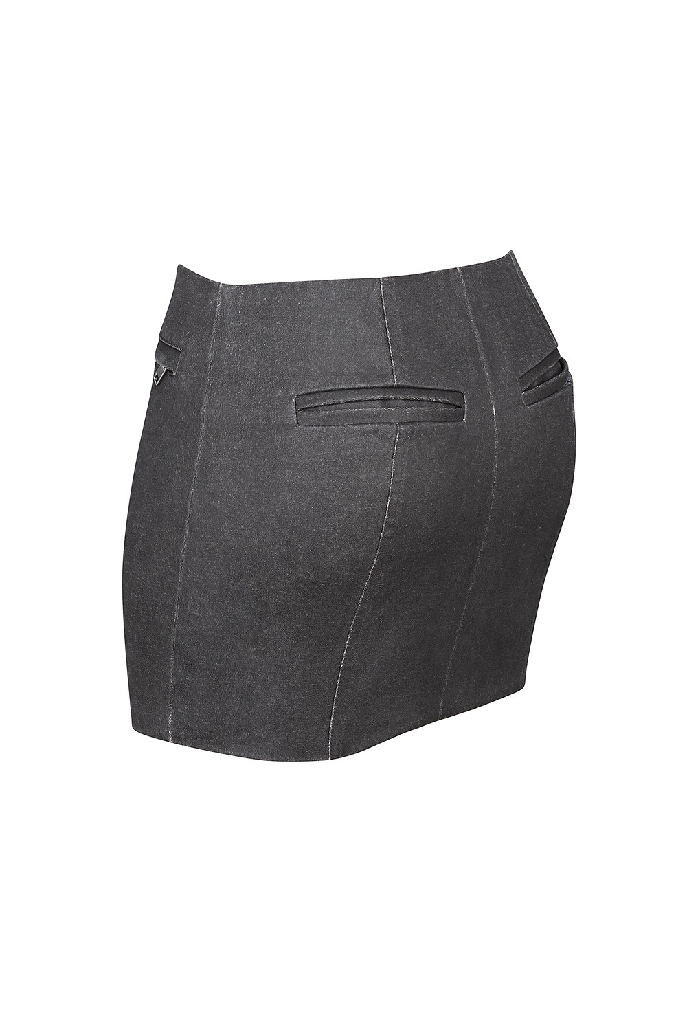 Mistress Rocks Vintage Cocoa Waxed Cotton Mini Skirt - SALE — image 12