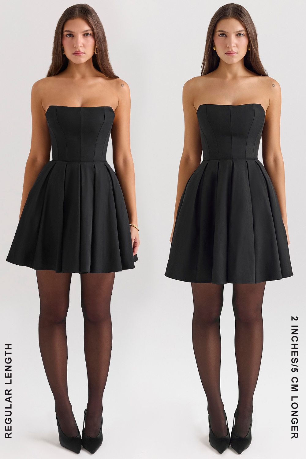 Emmanuela  Black Strapless Detachable Bow Mini Dress — image 10