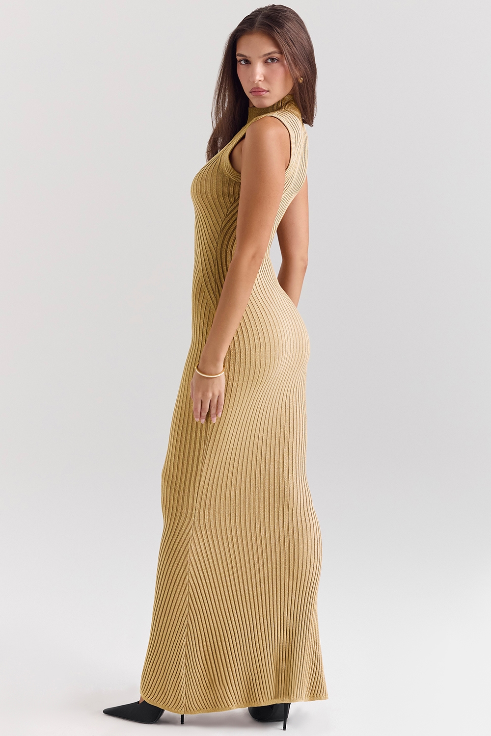 Emmie  Gold Metallic Maxi Dress — image 6